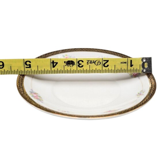 Noritake M Saucer LOT OF 6 Roses Gold Encrusted N224 5.25" JAPAN - Picture 5 of 10